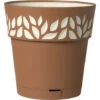 Vaso In PVC Cloe Tondo 30x29 Cm STEFANPLAST - Terracotta E Vanilla