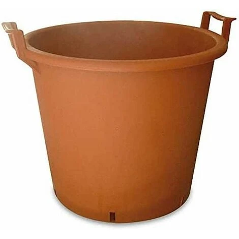 Vaso Mastello 30 Lt, ø 40 Cm, H.33 Cm Con Manici Color Terracotta Professionale Per Piante Da Giardino 1 Vaso Mastello 30 Lt, ø 40 Cm, H.33 Cm Con Manici Color Terracotta Professionale Per Piante Da Giardino