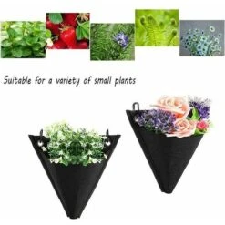 BorsaPiante Da Parete Per Giardino Borsa Per Piante Verticale Borsa Per Piante Appesa Design Triangolare Con Ganci Decorazione Domestica Per Interni Ed Esterni Cortile 23 21 Cm3 Pezzi Neri 8 BorsaPiante Da Parete Per Giardino Borsa Per Piante Verticale Borsa Per Piante Appesa Design Triangolare Con Ganci Decorazione Domestica Per Interni Ed Esterni Cortile 23 21 Cm3 Pezzi Neri -Vendite VIDAXL 92035647 4
