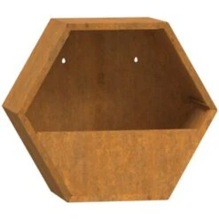 Fioriere Da Parete 2 Pz Ruggine In Acciaio Corten 30x10x25 Cm VidaXL -Vendite VIDAXL 92479892 5