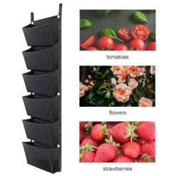 Sacchi Per La Coltivazione Sospesi Sacchi Per Piante Con 6 Tasche Fioriera Da Giardinaggio Verticale Fioriera Da Parete Sospesa Da Giardino Fioriera Da Parete Traspirante 42 X 12 Pollici -Vendite VIDAXL 93942579 5