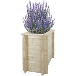 L’aiuola Di Giardino Sopraelevata In Legno - 58x38x57 Cm - Legno Di Pino/abete Solido Di 28 Mm - Timbela M611