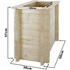 L’aiuola Di Giardino Sopraelevata In Legno - 58x38x57 Cm - Legno Di Pino/abete Solido Di 28 Mm - Timbela M611 -Vendite VIDAXL 93955751 3