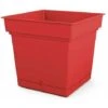 Vaso Quadrato Still Elements In Plastica Colorati Da Esterno Per Fiori E Piante -Scarlet / 38 Cm