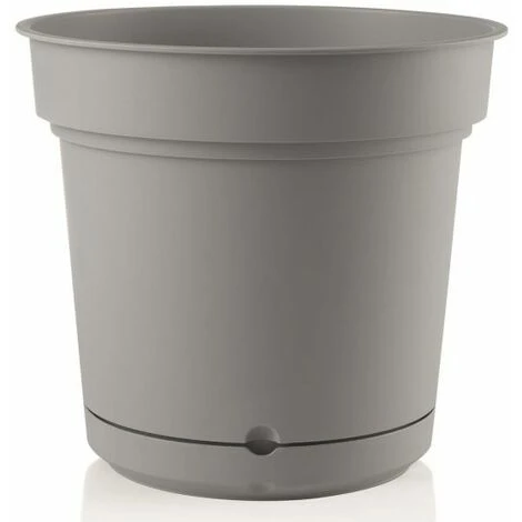 Vaso Tondo Con Sottovaso Hydral Element Per Fiori E Piante -18 Cm / Scarlett 2 Vaso Tondo Con Sottovaso Hydral Element Per Fiori E Piante -18 Cm / Scarlett - immagine 2