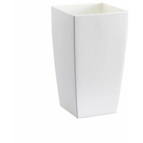 Vaso Rettangolare ''Algarve'' In Plastica Colorati Da Esterno E Giardino Per Fiori E Piante -26 Cm / Neve 1 Vaso Rettangolare ''Algarve'' In Plastica Colorati Da Esterno E Giardino Per Fiori E Piante -26 Cm / Neve