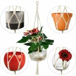 4er Macrame Cesto Appeso, Corda Di Cotone Cesto Appeso Vaso Di Fiori Robusto Porta Piante Macrame Cesto Appeso 4 Piedi 41 Pollici Appendiabiti Intrecciato A Mano Per Balcone Decorazione Giardino 7 4er Macrame Cesto Appeso, Corda Di Cotone Cesto Appeso Vaso Di Fiori Robusto Porta Piante Macrame Cesto Appeso 4 Piedi 41 Pollici Appendiabiti Intrecciato A Mano Per Balcone Decorazione Giardino -Vendite VIDAXL 94165115 3