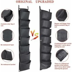 Sacchetti Per Piante, Fioriere Da Parete Verticali Aggiornate A 7 Tasche, Borse Per Fioriere Sospese A Parete Per Piante Da Recinzione Da Giardino -Vendite VIDAXL 94284644 3