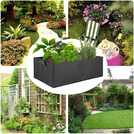 Borsa Da Coltivazione Rettangolare Con Manici Confezione Da 5 Contenitori Quadrati Per Piante Rialzate Sacchetti Quadrati In Tessuto Per Aerazione Per Fiori E Verdure 2 Borsa Da Coltivazione Rettangolare Con Manici Confezione Da 5 Contenitori Quadrati Per Piante Rialzate Sacchetti Quadrati In Tessuto Per Aerazione Per Fiori E Verdure - immagine 2