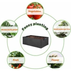 Borsa Da Coltivazione Rettangolare Con Manici Confezione Da 5 Contenitori Quadrati Per Piante Rialzate Sacchetti Quadrati In Tessuto Per Aerazione Per Fiori E Verdure 9 Borsa Da Coltivazione Rettangolare Con Manici Confezione Da 5 Contenitori Quadrati Per Piante Rialzate Sacchetti Quadrati In Tessuto Per Aerazione Per Fiori E Verdure -Vendite VIDAXL 94287328 5