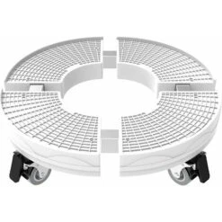 Supporto Per Piante Per Impieghi Gravosi Con Ruote, Capacità 200 Kg, Supporto Per Vaso Da Fiori Rotondo Regolabile Da 30 Cm A 50 Cm Per Interni Ed Esterni Su Ruote