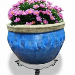 Supporto Per Piante Per Impieghi Gravosi Con Ruote, Capacità 200 Kg, Supporto Per Vaso Da Fiori Rotondo Regolabile Da 30 Cm A 50 Cm Per Interni Ed Esterni Su Ruote -Vendite VIDAXL 94290856 5