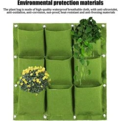 Borse Per Piante Appese A Parete, Borse Per Piante Verdi Verticali, Con 9 Tasche Per Piante Da Giardino -Vendite VIDAXL 94294459 3
