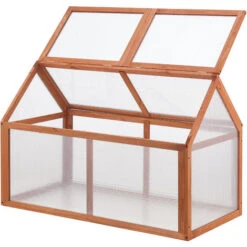 Nova Mini Serra In Policarbonato A Forma Di Casetta Con Tettuccio Diviso E Apribile -Vendite VIDAXL 94576924 4