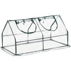 Nova Mini Serra Da Giardino 120x60x60 Cm Copertura In PVC Trasparente Con 2 Aperture -Vendite VIDAXL 94577565 2