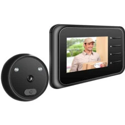 WiFi Campanello Per Porta Spioncino Telecamera Spioncino Per Porta Telecamera Per Porta Campanello Con Monitor Wireless Live View Visione Notturna Digitale Riprese Foto Monitoraggio Porta Digitale Per