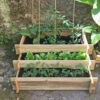 Onlywood Confezione 2 Pezzi Orti Rialzati CASCATA 3 Livelli In Legno Trattato 100 X 100 X 27 Cm