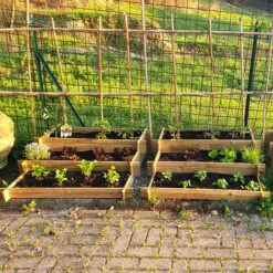 Onlywood Confezione 2 Pezzi Orti Rialzati CASCATA 3 Livelli In Legno Trattato 100 X 100 X 27 Cm -Vendite VIDAXL 94992941 3