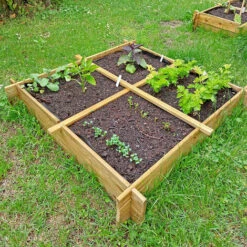 Onlywood Confezione 2 Pezzi Orti Rialzati 4 Scomparti In Legno Trattato 100 X 100 X 18 Cm -Vendite VIDAXL 94992942 5