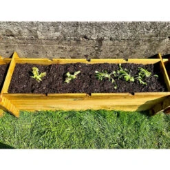 Onlywood Confezione 2 Pezzi Orti Rialzati 4 Scomparti In Legno Trattato 120 X 40 X 27 Cm -Vendite VIDAXL 94992964 3