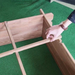 Onlywood Orto Rialzato 9 Scomparti PROFESSIONALE 119 X 119 X 24 H. Cm - Verniciato Noce -Vendite VIDAXL 95400269 5