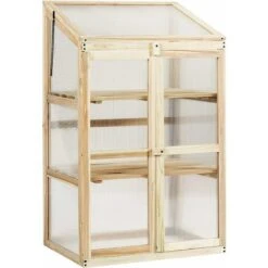 GIANTEX Serra Da Balcone In Legno Di Abete, Piccola Serra Per Piante, Mini Serra In Policarbonato Trasparente, Giardino E Terrazzo, Con Luce Adeguata, Naturale (60 X 45 X 100 Cm) 9 GIANTEX Serra Da Balcone In Legno Di Abete, Piccola Serra Per Piante, Mini Serra In Policarbonato Trasparente, Giardino E Terrazzo, Con Luce Adeguata, Naturale (60 X 45 X 100 Cm) -Vendite VIDAXL 95418703 5