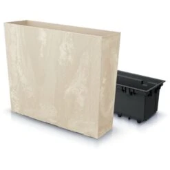 Prosperplast POT EFFETTO BETON CASE URBI, Con Deposito, Dimensioni 580x180x498 Mm, Colore Crema -Vendite VIDAXL 95502641 5