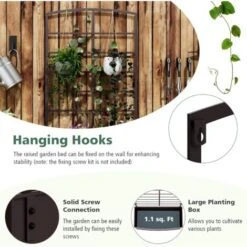 RELAX4LIFE Fioriera Da Esterno Con Traliccio, Aiuola Rialzata Di Metallo Con Grigliato, Porta Vasi Di Fiori E Rampicanti Per Giardino/Balcone/Terrazza (Modello 8) -Vendite VIDAXL 95708898 4