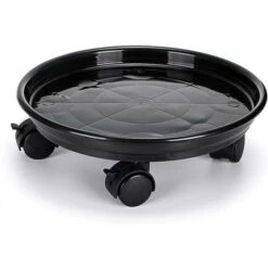 Supporto Per Vasi Da Fiori Arrotolabile, Supporto Per Piante Arrotolabile, Supporto Per Piante Con Ruota Universale Per Piante Da Interno Ed Esterno, Capacità Di Carico 60 Kg, Nero