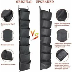 Sacchi Per Piantare, Fioriere Da Parete Verticali Aggiornate Con 7 Tasche Sospese Per Piante Da Giardino Per Piante Da Recinzione Da Giardino -Vendite VIDAXL 96203539 3