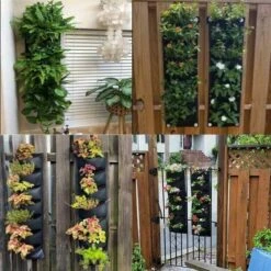 Sacchi Per Piantare, Fioriere Da Parete Verticali Aggiornate Con 7 Tasche Sospese Per Piante Da Giardino Per Piante Da Recinzione Da Giardino -Vendite VIDAXL 96203539 5