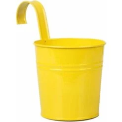 LITZEE Vaso Da Fiori Vasi Sospesi Fioriera Vaso Da Fiori In Ferro Appeso Vaso Da Balcone Vaso Da Fiori Vaso Da Fiori Giallo