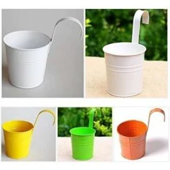 LITZEE Vaso Da Fiori Vasi Sospesi Fioriera Vaso Da Fiori In Ferro Appeso Vaso Da Balcone Vaso Da Fiori Vaso Da Fiori Giallo -Vendite VIDAXL 96300870 5