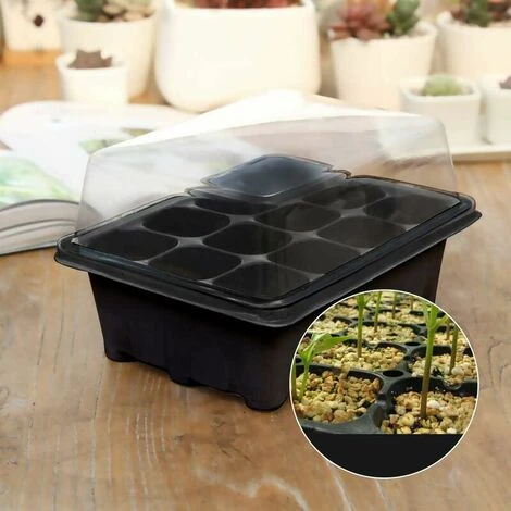 Confezione Da 3 Vassoi Per Piantine, Vassoi Per Vivaio Per Celle Di Avviamento, Mini Serra Per Piantine Con 12 Celle, Vassoio Per Germinazione Delle Piante Con Coperchio 3 Confezione Da 3 Vassoi Per Piantine, Vassoi Per Vivaio Per Celle Di Avviamento, Mini Serra Per Piantine Con 12 Celle, Vassoio Per Germinazione Delle Piante Con Coperchio - immagine 3