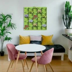 Sacchetti Per Piante Da Appendere, 25 Tasche, Montaggio A Parete Verticale, Sacchetti Per Piante Da Giardinaggio, Sacchetti Per Piante (1m×1m, Verde) -Vendite VIDAXL 97073005 5