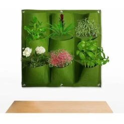 Borsa Per Piante Da Giardino Da Parete Per Piante Borse Per Fioriere Sospese Fioriera Verticale 9 Tasche Vaso Da Fiori Da Parete Per Giardinaggio Interno, Verde Verticale (verde) -Vendite VIDAXL 97073044 3