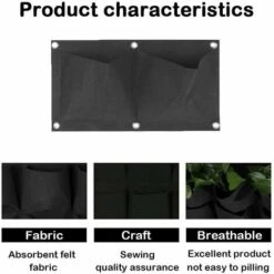 Le Piante Coltivano Borse Fioriera Da Parete Per Cortile, Giardino, Decorazione Della Casa, Protezione Per Piante -Vendite VIDAXL 97074978 3