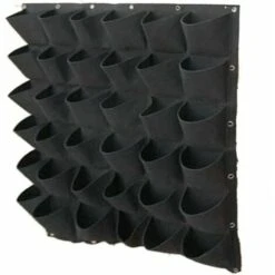 36 Tasche Borsa Per Piante Montata A Parete - Borsa Per Piantare Verticale - Fioriera Sospesa - Parete Per Piante Da Esterno - Resistente Ed Ecologica In Feltro Morbido Da Giardino