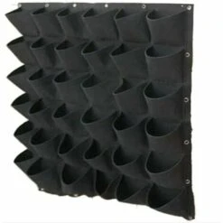Sacco Per Piante Da Parete Con 36 Tasche - Sacco Per Piante Verticale - Fioriera Di Design Da Appendere - Parete Per Piante Da Esterno - Resistente Feltro Ecologico Da Parete Da Giardino Nero