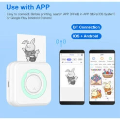 Stampante Fotografica All-in-one Stampante Portatile Multifunzione Mini Stampante Istantanea Wireless Supporto Connessione BT Per Smartphone Con 11 Rotoli Di Carta 57mm Compatibile Con IOS AndroidBlue -Vendite VIDAXL 97904483 3