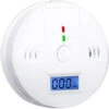 Rilevatore Di Allarme Monossido Di Carbonio Rilevatore Di Allarme CO Alimentato A Batteria Con Display LCD Avviso Vocale Bianco Bianco