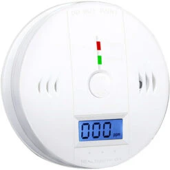 Rilevatore Di Allarme Monossido Di Carbonio Rilevatore Di Allarme CO Alimentato A Batteria Con Display LCD Avviso Vocale Bianco Bianco