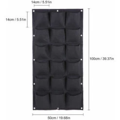 Borsa Per Fioriera Da Parete Verde 18 Tasche Borsa Da Piantagione Tasca Da Parete Verticale Giardino Balcone Borsa Da Coltivazione Accessorio Da Giardinaggio -Vendite VIDAXL 98116011 5