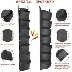 Borse Per Piante Aggiornate 7 Tasche Fioriere Da Parete Verticali Borse Da Appendere Alla Parete Per Piante Da Recinzione Da Giardino -Vendite VIDAXL 98144992 4