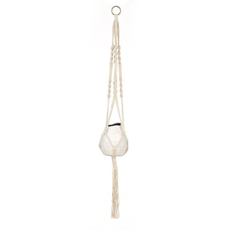 Appendiabiti Per Piante In Macramè Per Interni Ed Esterni, Vaso Da Fiori Da Appendere, Cesto In Corda Di Cotone, 4 Gambe, 39 Pollici (tipo E) 3 Appendiabiti Per Piante In Macramè Per Interni Ed Esterni, Vaso Da Fiori Da Appendere, Cesto In Corda Di Cotone, 4 Gambe, 39 Pollici (tipo E) - immagine 3