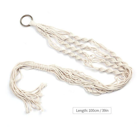 Appendiabiti Per Piante In Macramè Per Interni Ed Esterni, Vaso Da Fiori Da Appendere, Cesto In Corda Di Cotone, 4 Gambe, 39 Pollici (tipo E) 5 Appendiabiti Per Piante In Macramè Per Interni Ed Esterni, Vaso Da Fiori Da Appendere, Cesto In Corda Di Cotone, 4 Gambe, 39 Pollici (tipo E) - immagine 5