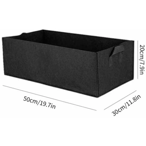 Borsa Per Coltivazione Rettangolare, 5 Pezzi Borse In Feltro Per Fioriere Piantare Crescere Vasi Per Piante In Tessuto Con Manici Contenitore Per Vasi Per Piante Da Esterno Per Piantare Giardini, 6030 3 Borsa Per Coltivazione Rettangolare, 5 Pezzi Borse In Feltro Per Fioriere Piantare Crescere Vasi Per Piante In Tessuto Con Manici Contenitore Per Vasi Per Piante Da Esterno Per Piantare Giardini, 6030 - immagine 3