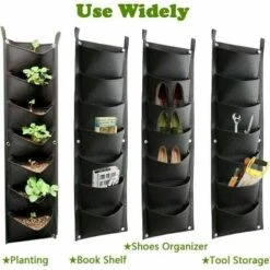 Fioriera Da Parete 7 Tasche Confezione Da 2 Sacchetti Da Appendere Alla Parete Per Giardinaggio Indoor All'aperto Inverdimento Verticale Per Piante 2 Pezzi 7 Tasche -Vendite VIDAXL 98722661 5