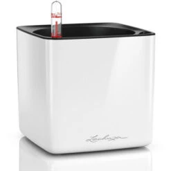 LECHUZA Vaso Da Fiori Multicolore 14 Lucido Cube Crema Di Cashmere