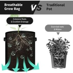 Sacchetti Per Piantare Patate 3 Pezzi Sacchetti Per Piantare In Giardino Borsa In Tessuto Non Tessuto Da 7 Galloni Borsa Per Piantare Piante, Sacchetti Per Piante Per Patate, Pomodori, Fragole, Verdur -Vendite VIDAXL 99323635 3